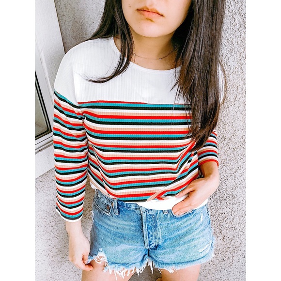 Lizzie Multi-Colored Stripe Top - Picture 2 of 4